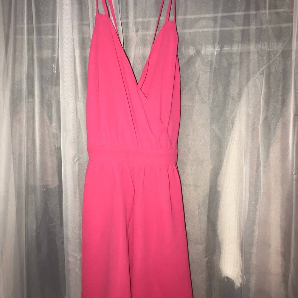 Hot pink boutique romper